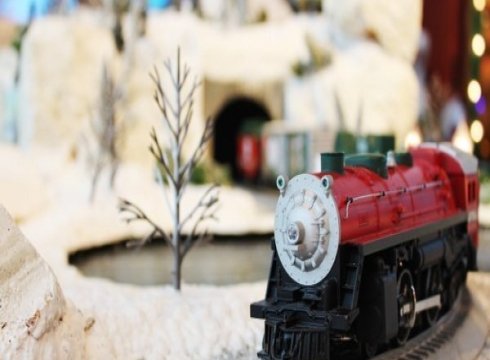 Winterfest Train Garden Display